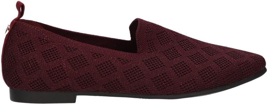La Strada Loafer Bordeaux Knitted Damesschoenen