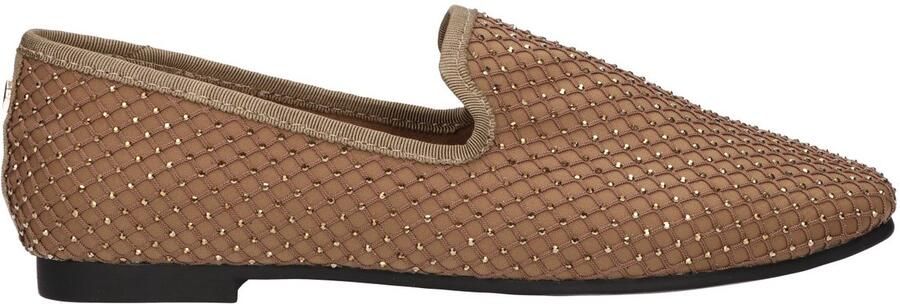 La Strada Loafer Bruin Met Steentjes Damesschoenen