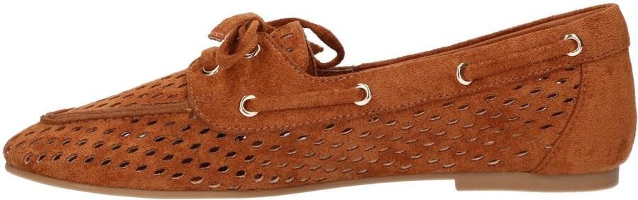 La Strada Loafer Cognac Textiel Damesschoenen - Foto 4
