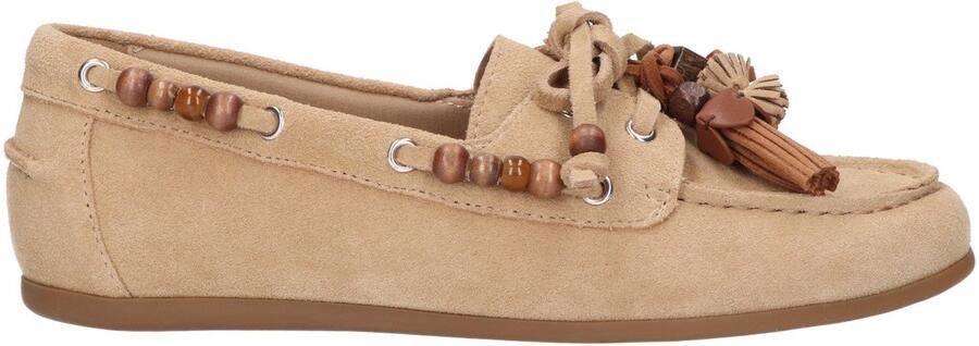 La Strada Mocassin Beige Leer Damesschoenen