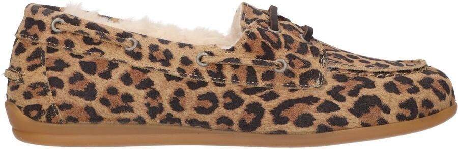 La Strada Mocassin leopard met fur dames