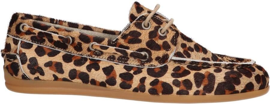 La Strada Suède leren bootschoen leopard dames