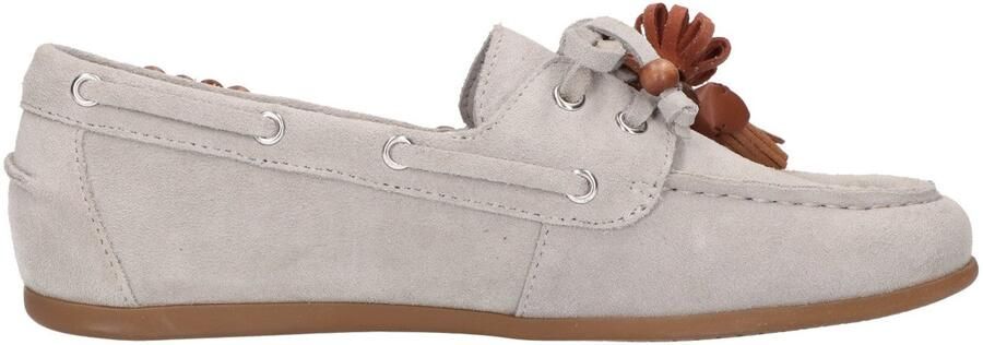 La Strada Mocassin Lichtgrijs Leer Damesschoenen