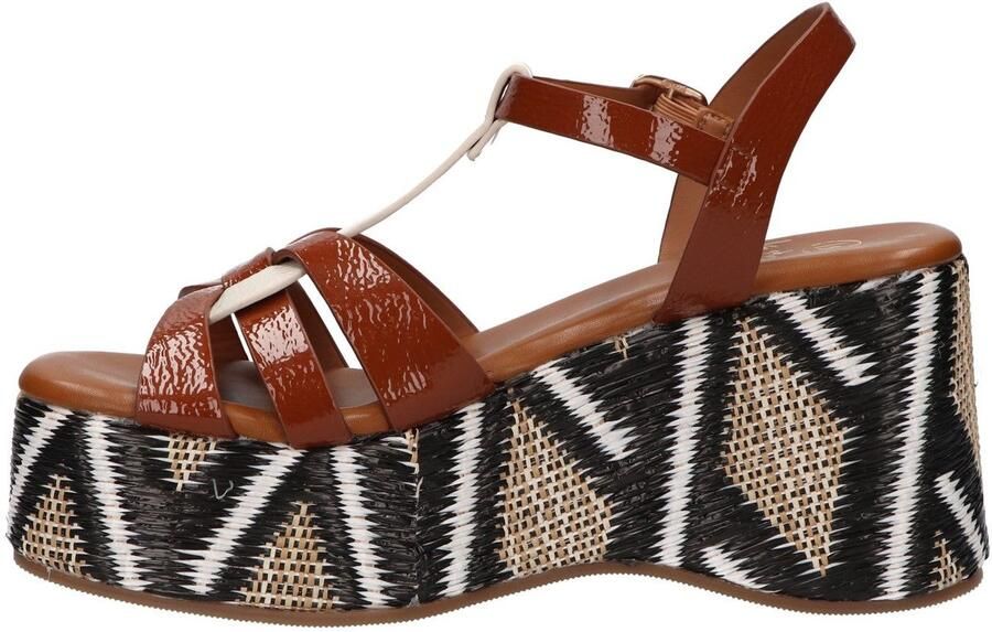 La Strada Platform Sandaal Cognac Synthetisch Damesschoenen - Foto 2