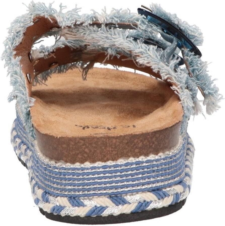 La Strada Platform Slipper Blauw Damesschoenen