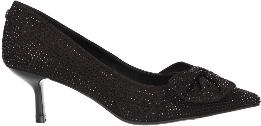 La Strada Pump zwart met steentjes en strik dames