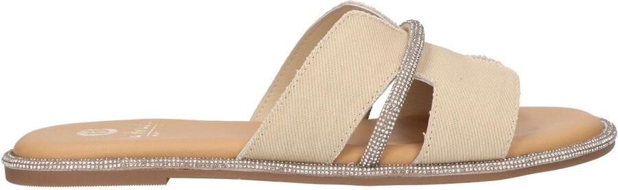 La Strada Slipper Beige Textiel Damesschoenen