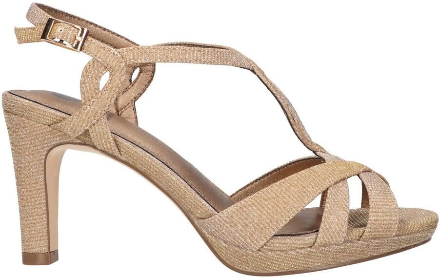La Strada Sandaal met hak goud dames