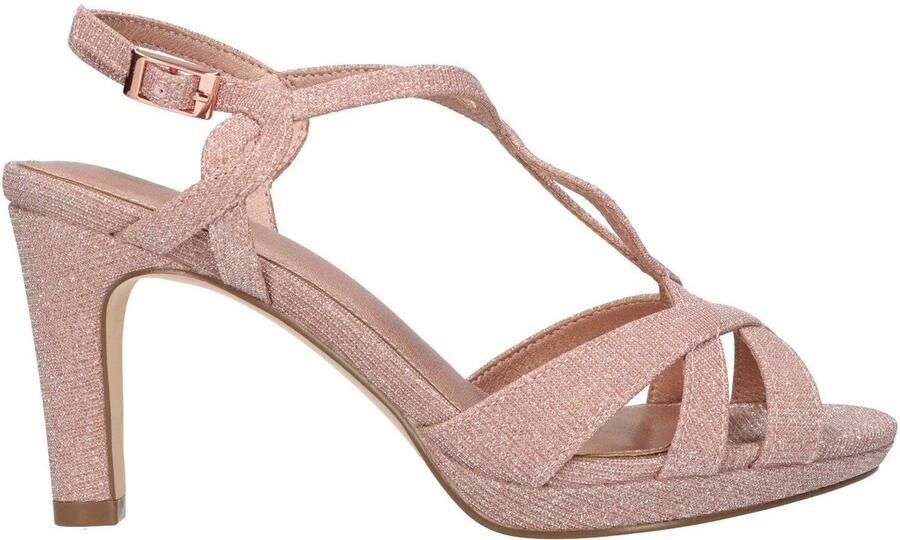 La Strada Sandaal Roze Glitter Textiel Damesschoenen