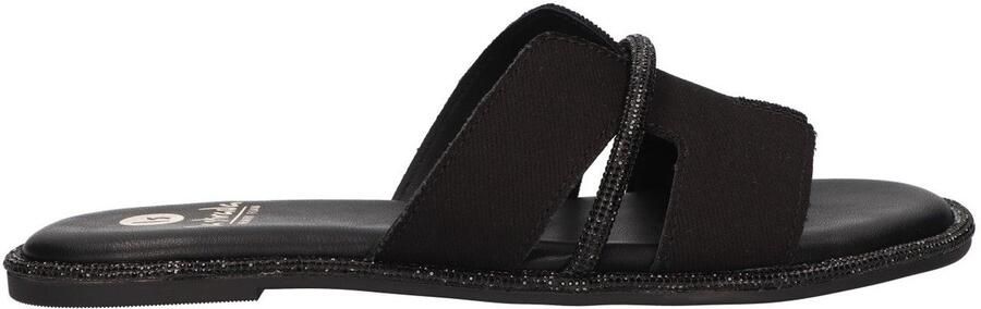 La Strada Slipper Zwart Textiel Damesschoenen