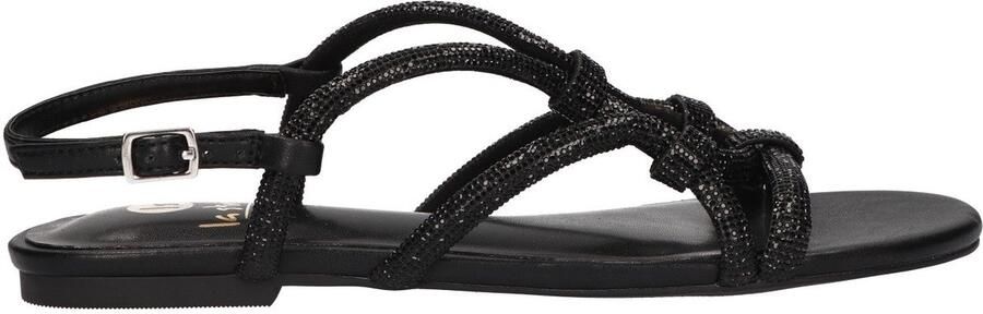La Strada Sandaal Zwart Glitter Synthetisch Damesschoenen