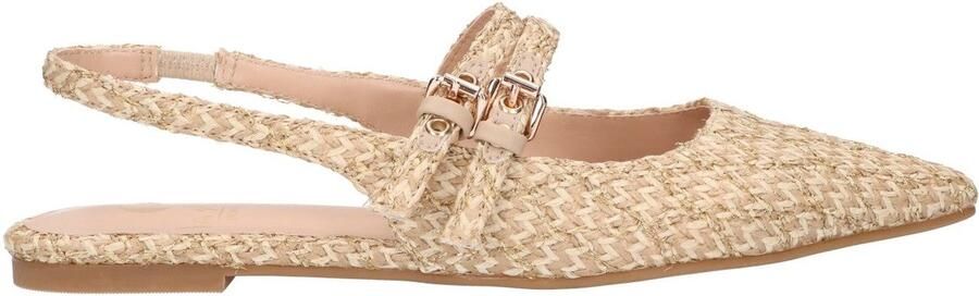 La Strada Slingback Beige Raffia Damesschoenen