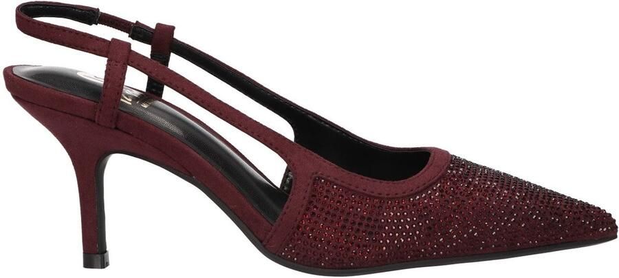 La Strada Slingback Pump Bordeaux Met Steentjes Damesschoenen