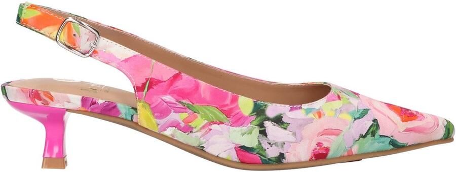 La Strada Slingback Flower Satijn Damesschoenen