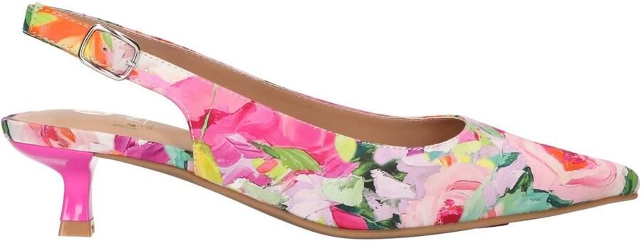 La Strada Slingback Flower Satijn Damesschoenen