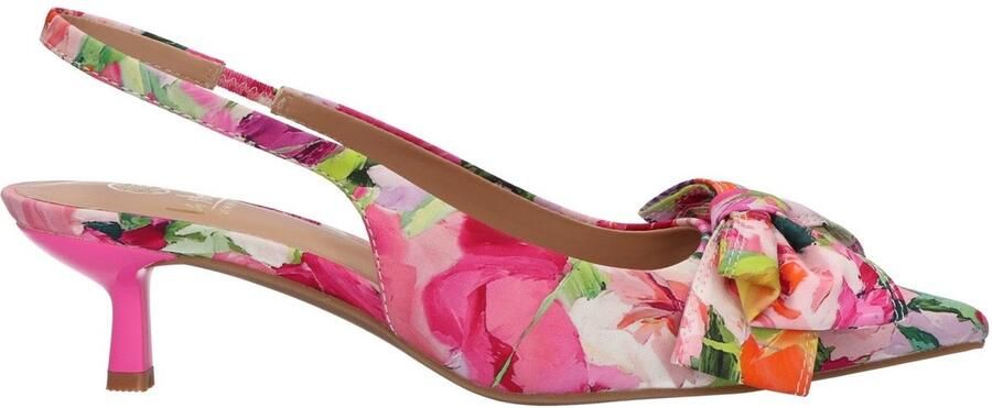 La Strada Slingback Flower Satijn Damesschoenen