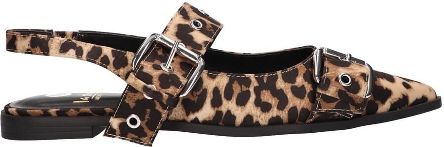 La Strada 2401899-4191 LEOPARD dames instappers gekleed beige