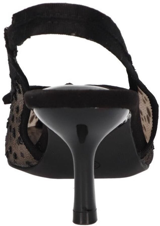 La Strada Slingback Met Glitter Zwart Mesh Damesschoenen