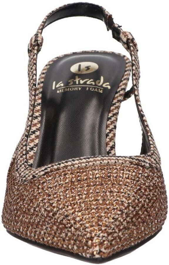 La Strada Slingback Pump Beige Met Steentjes Damesschoenen