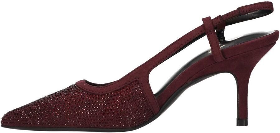 La Strada Slingback Pump Bordeaux Met Steentjes Damesschoenen
