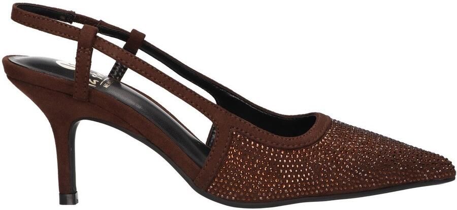 La Strada Slingback Pump Bruin Met Steentjes Damesschoenen
