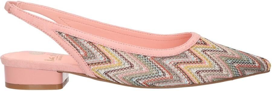 La Strada Slingback Roze Multicolor Textiel Damesschoenen