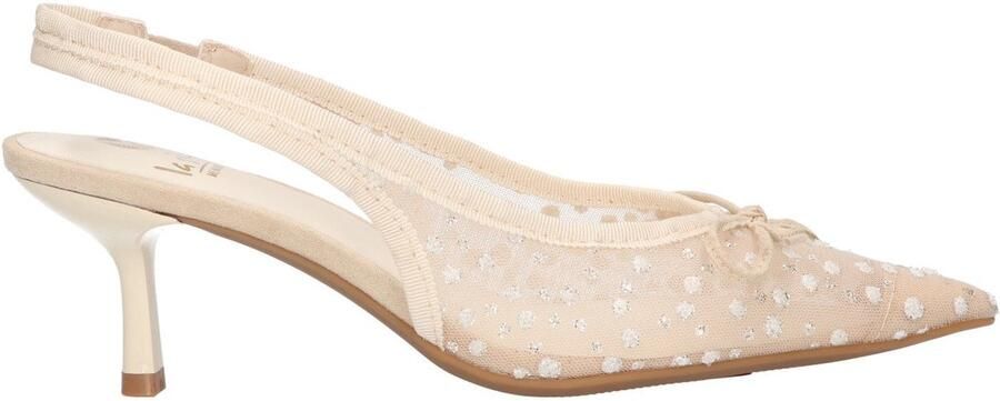 La Strada Slingback Met Glitter Wit Mesh Damesschoenen