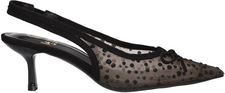 La Strada Slingback Met Glitter Zwart Mesh Damesschoenen
