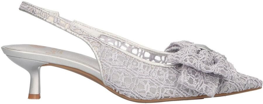 La Strada Slingback Zilver Mesh Met Strik Damesschoenen