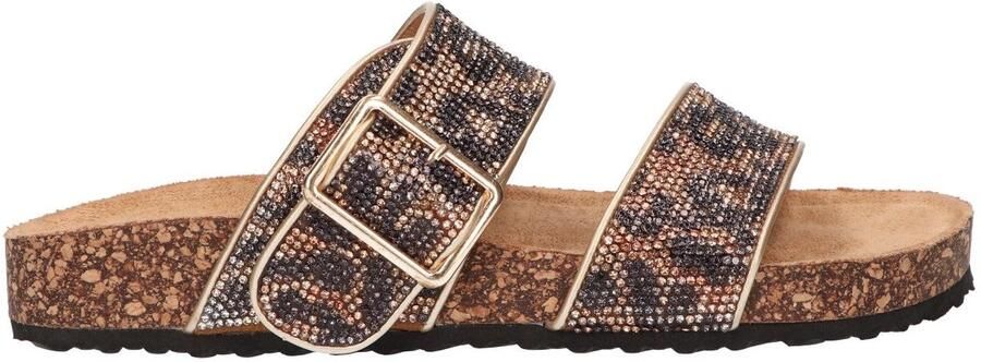 La Strada Slipper Leopard Glitter Synthetisch Damesschoenen