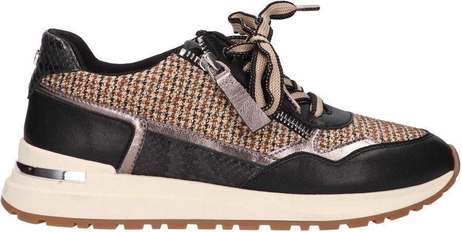 La Strada Sneaker Zwart Beige Textiel Damesschoenen - Foto 4