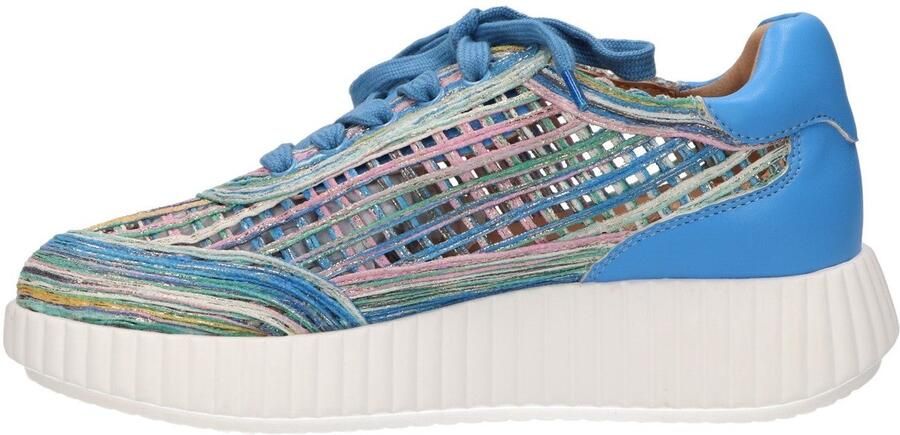 La Strada Sneaker Blauw Multi Textiel Damesschoenen
