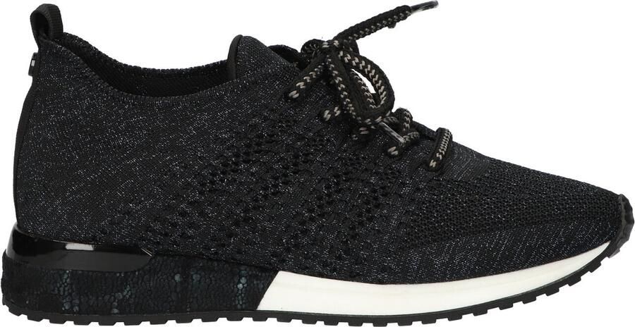 La strada Blauw Zilver Gebreide Sportieve Sneakers Blue Dames