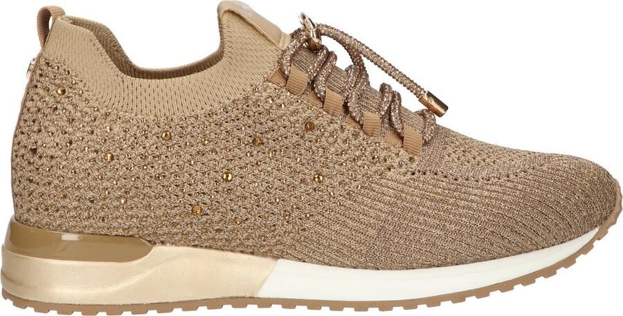 La Strada Sneaker Goud Knitted Damesschoenen