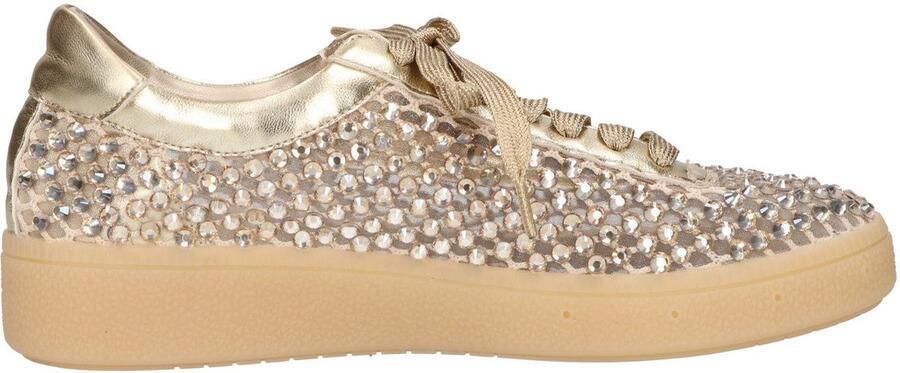 La Strada Sneaker Met Steentjes Goud Mesh Damesschoenen