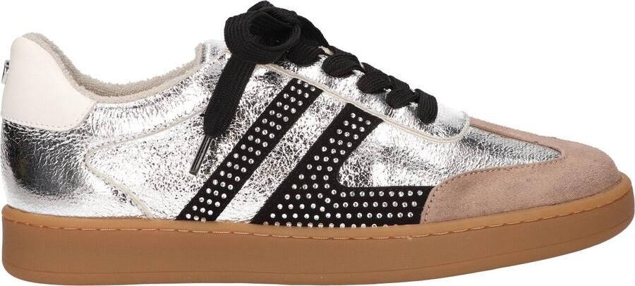 La Strada Sneaker Zilver Zwart Synthetisch Damesschoenen