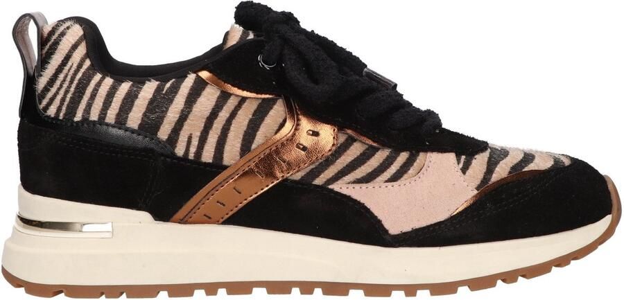 La Strada Sneaker Zwart Zebra Suede Damesschoenen