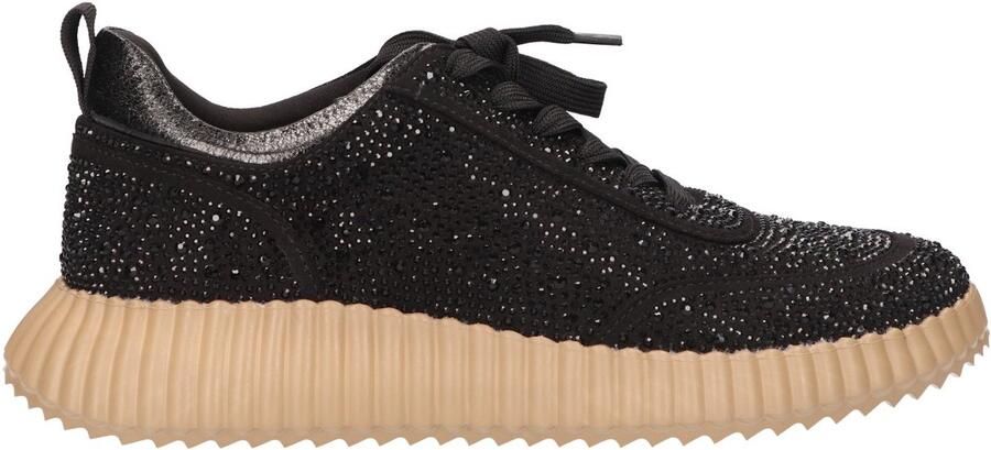 La Strada Sneaker zwart met steentjes dames