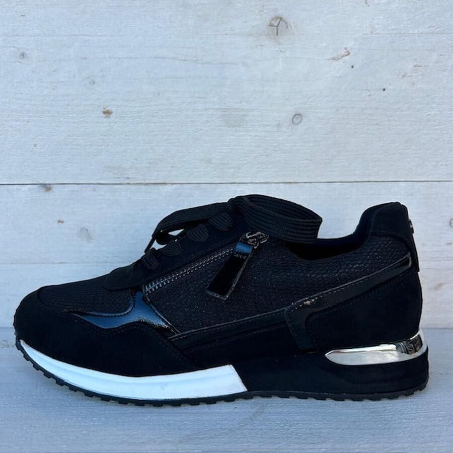 La Strada sneakers black micro mesh 2303448 Zwart