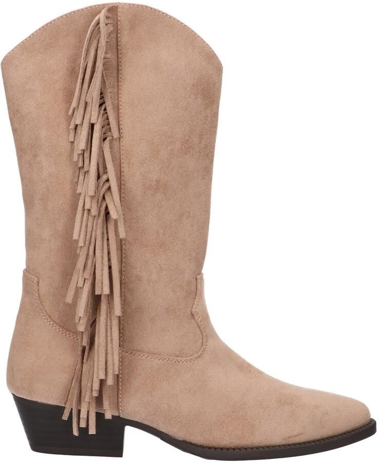 La Strada Western Boot Beige Textiel Damesschoenen