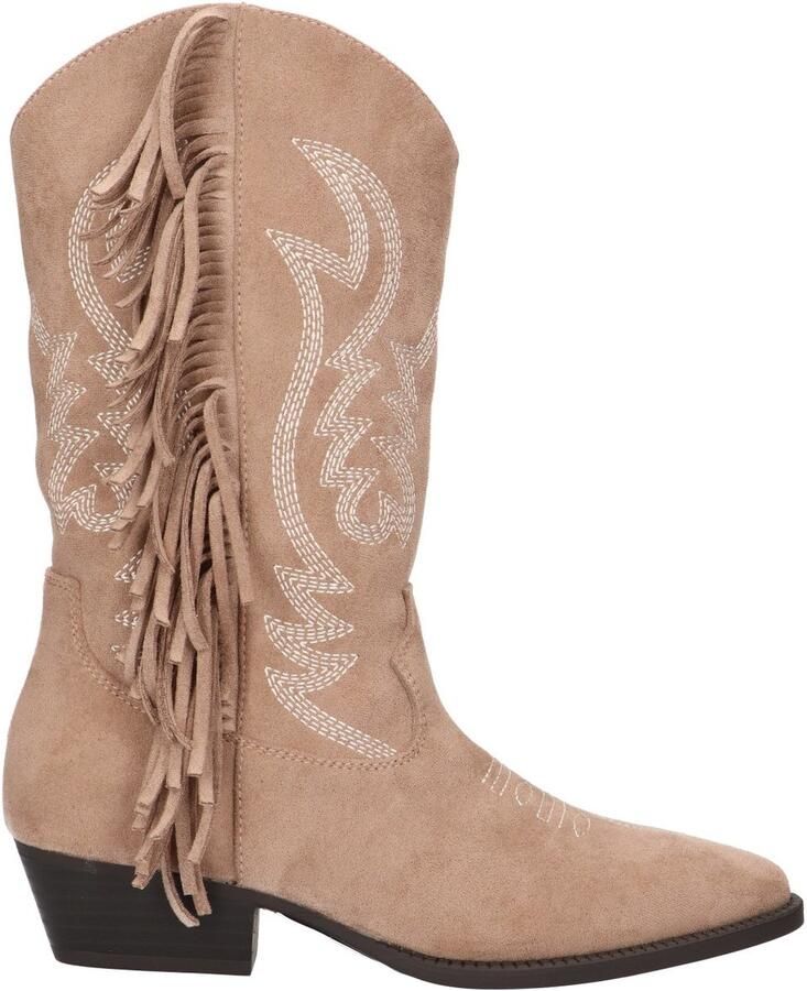 La Strada Western Bootie Beige Textiel Damesschoenen