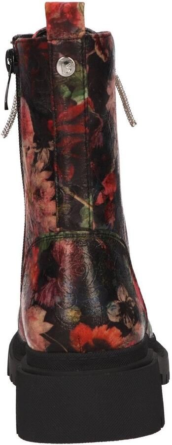 La Strada Zwarte Veterboots Met Bloemenprint Damesschoenen - Foto 2