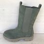 La Strada Lastrada hoge chelseaboots nubuck-groen - Thumbnail 1