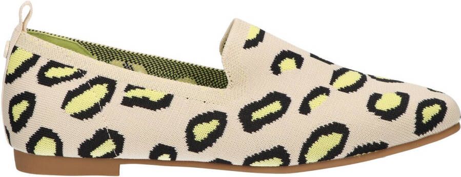 La Strada Loafer beige yellow leopard dames