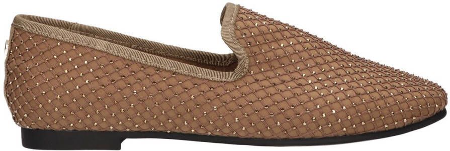 La Strada Loafer bruin met steentjes dames