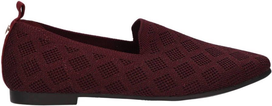 La Strada Loafer knitted aubergine dames