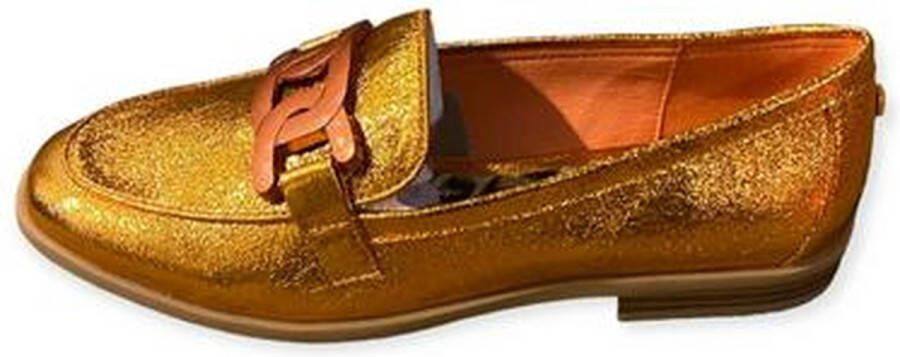 La strada Stijlvolle Oranje Loafers voor Dames Orange Dames