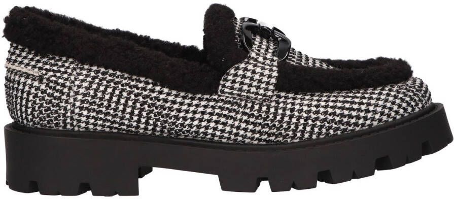 La Strada Loafer zwart met bont dames