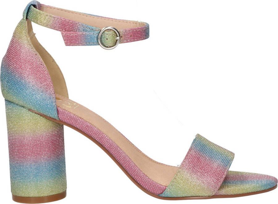 La strada Glitter High Heel Sandalen Multicolor Dames