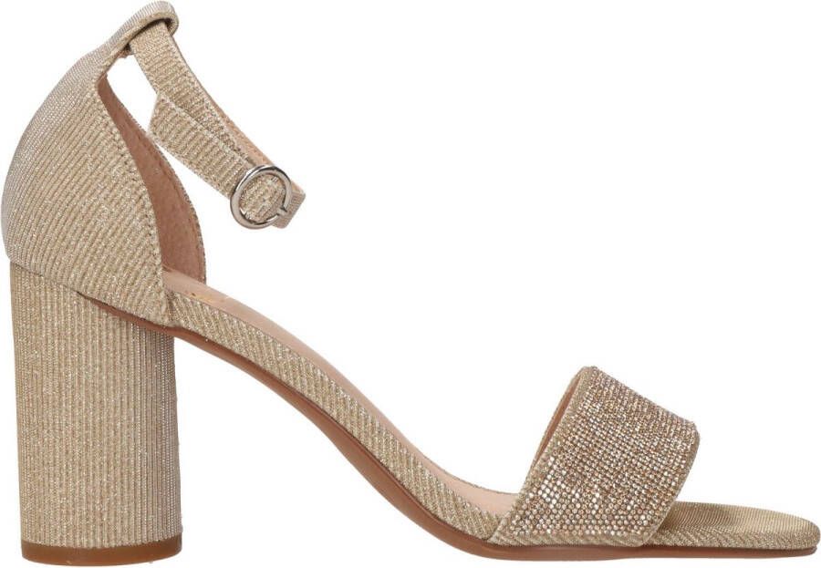 La strada Gouden Glitter Sandalette met Enkelbandje Yellow Dames - Foto 3